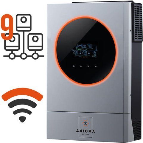 Гибридное ИБП 6000Вт, 48В + МППТ на 6 кВт, ISMPPT BFP DOU 6000(двухзагрузка)+wifi module, AXIOMA ISMPPT BFP DOU 6000 фото