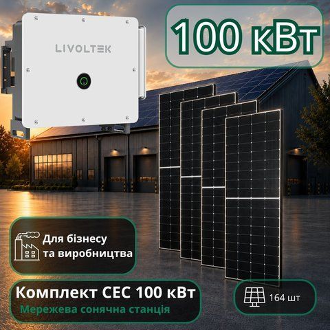 Сонячна електростанція 100кВт для бізнесу Livoltek 100кВт_Livoltek фото