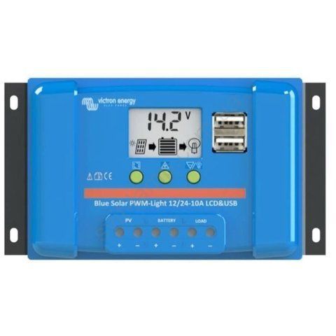 Контроллер заряда Victron Energy BlueSolar PWM-LCD&USB 12/24V-5A PWM-LCD&USB 12/24V-5A фото