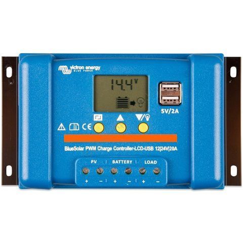 Контроллер заряда Victron Energy BlueSolar PWM-LCD&USB 12/24V-20A BlueSolar PWM-LCD&USB 12/24V-20A фото