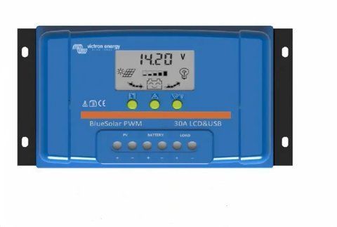 Контроллер заряда Victron Energy BlueSolar PWM-LCD&USB 12/24V-30A (30A, 12/24В) PWM-LCD&USB 12/24V-30A фото