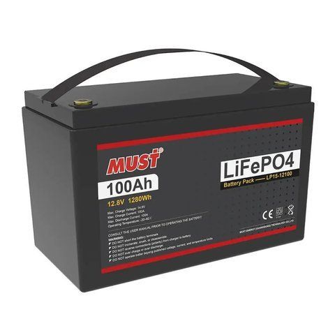 Аккумулятор MUST LiFePO4 LP1500-12100 12 V 100 Ah LP1500-12100 фото