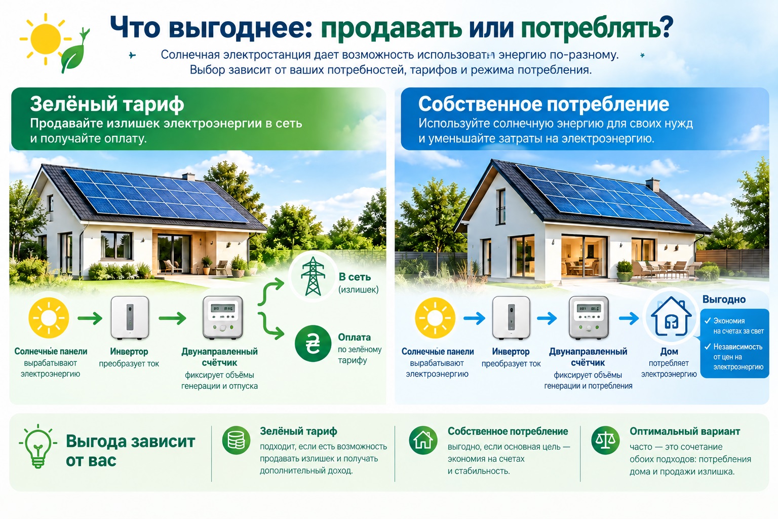 Что выгоднее продавать или потреблять